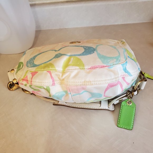 Coach Scribble Mulit-Colored Hobo Bag Handbag Purse - Picture 10 of 12